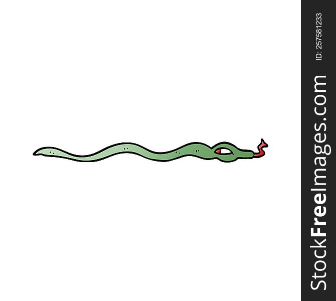 cartoon doodle poisonous snake