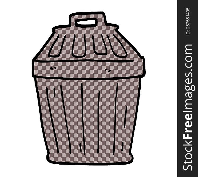 Cartoon Doodle Waste Bin