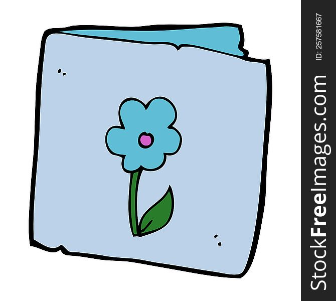 cartoon flower greeting card