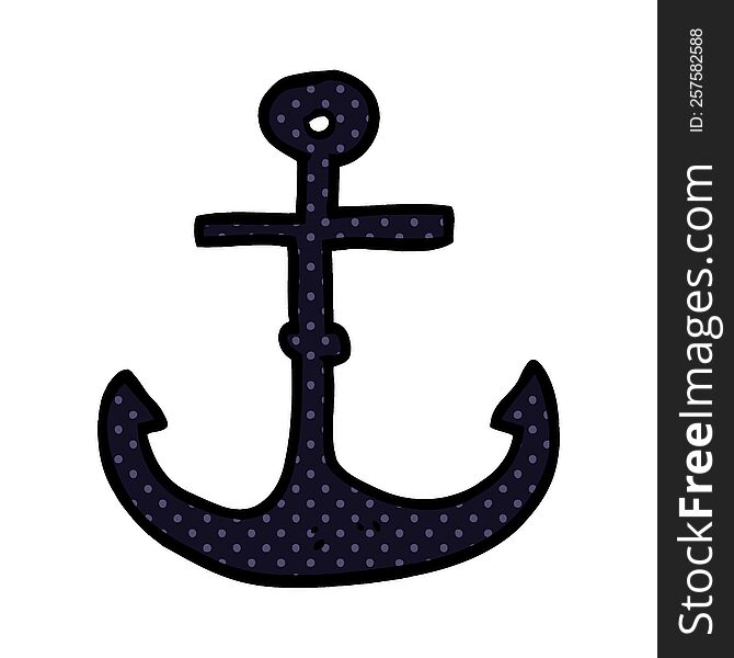 cartoon doodle ship anchor