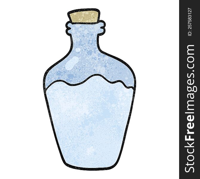 freehand textured cartoon water bottle