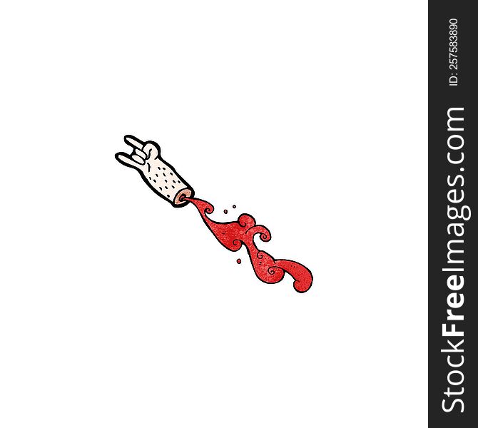 cartoon severed arm