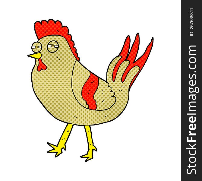 freehand drawn cartoon chicken