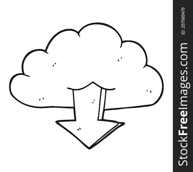 freehand drawn black and white cartoon download from the cloud