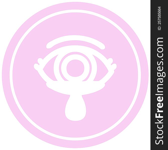 mystic eye crying blood circular icon symbol