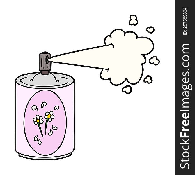 cartoon aerosol freshener spray can. cartoon aerosol freshener spray can