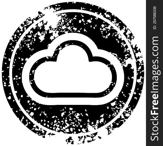 weather cloud distressed icon symbol