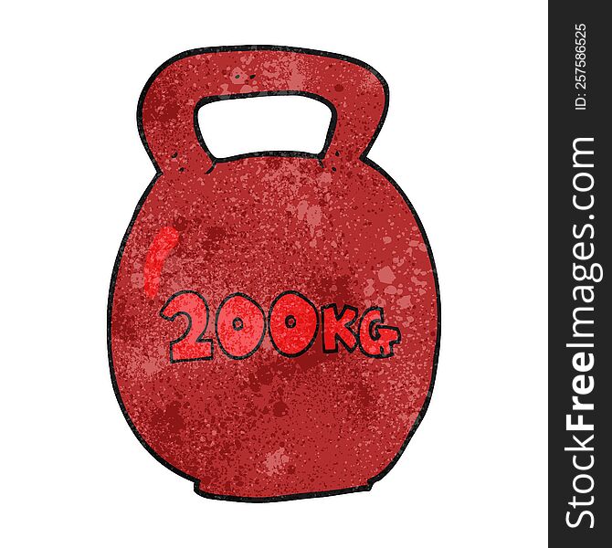 freehand textured cartoon 20kg kettle bell. freehand textured cartoon 20kg kettle bell