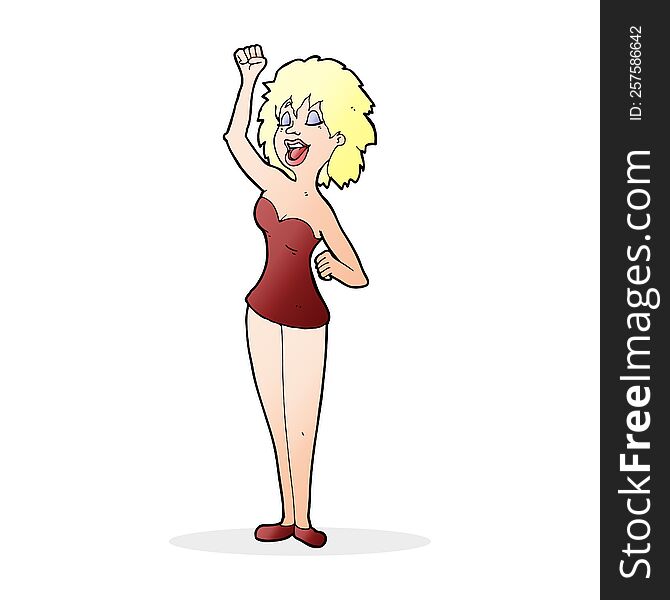 Cartoon Dancing Woman