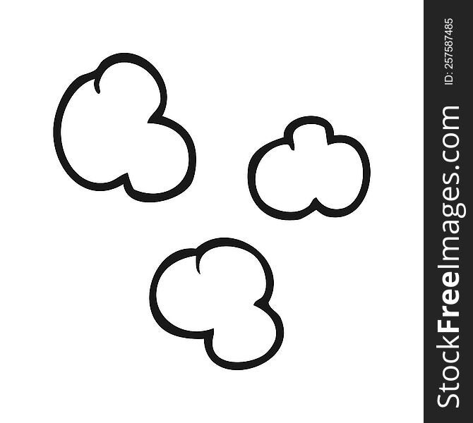 Black And White Cartoon Smoke Clouds