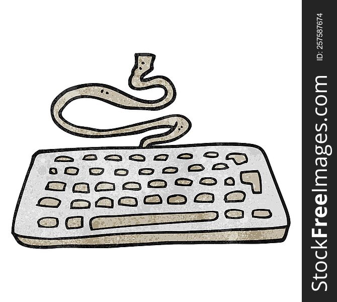Textured Cartoon Computer Keyboard
