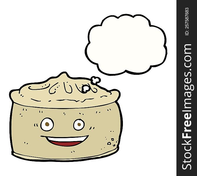 cartoon pie with thought bubble