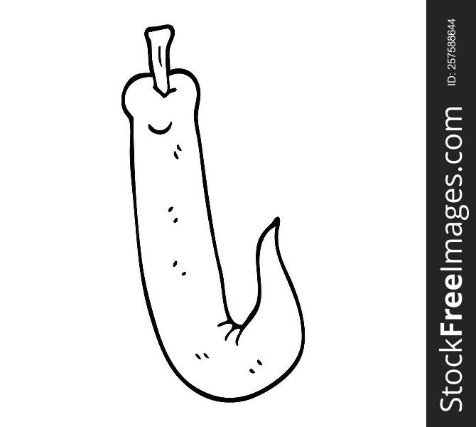 line drawing cartoon red hot chilli pepper