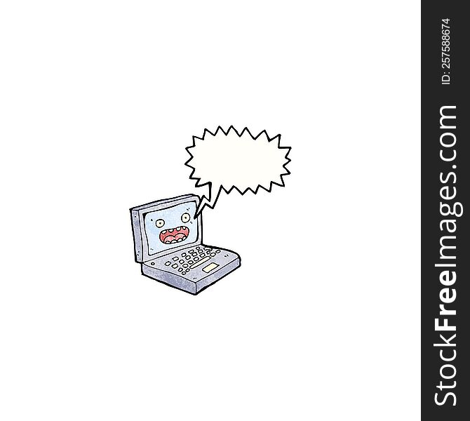 cartoon laptop computer