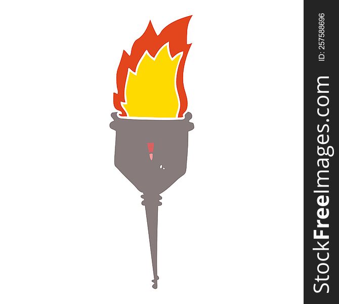 flat color style cartoon flaming chalice