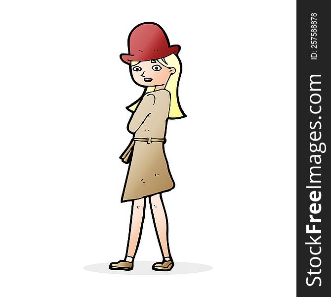 cartoon female spy