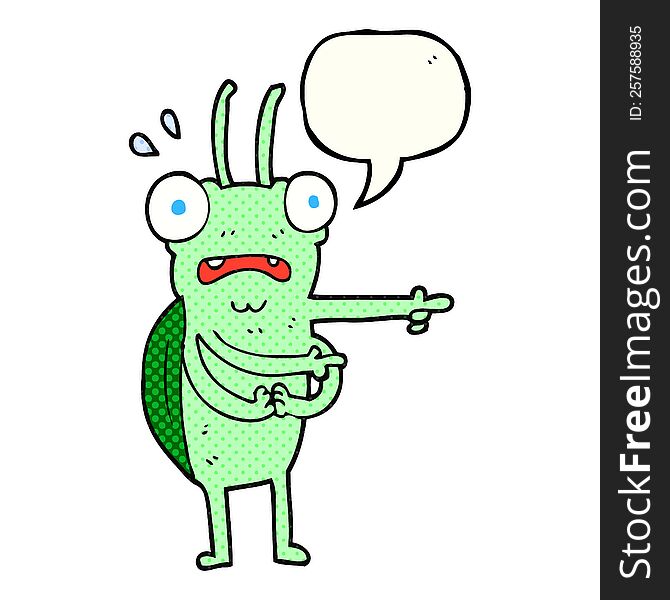 Comic Book Speech Bubble Cartoon Bug
