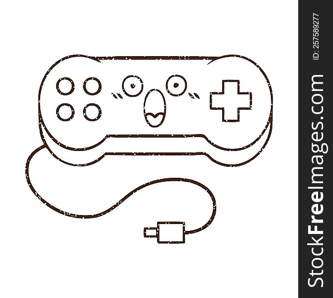 Controller Charcoal Drawing