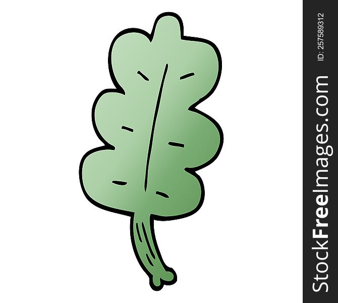 Cartoon Doodle Leaf