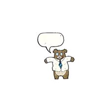 Cartoon Boss Bear Royalty Free Stock Images