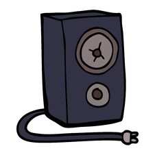 Cartoon Doodle Of A Speaker Stock Photo
