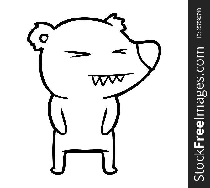 angry polar bear cartoon. angry polar bear cartoon