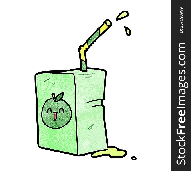 cartoon apple juice box. cartoon apple juice box