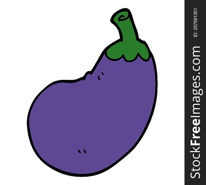 cartoon doodle eggplant