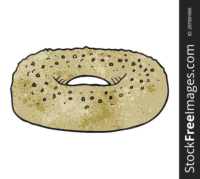 textured cartoon bagel