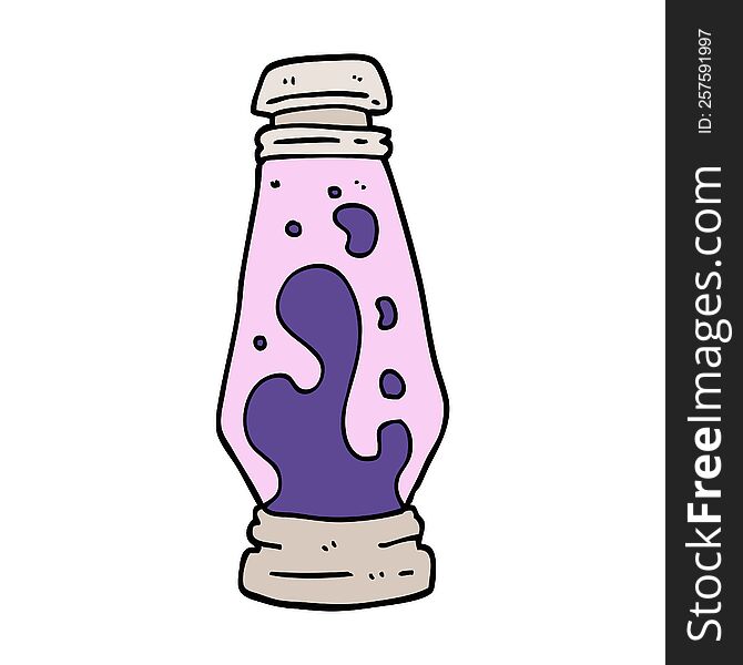 Hand Drawn Doodle Style Cartoon Lava Lamp