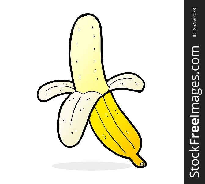 cartoon peeled banana