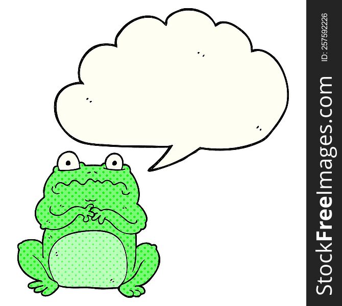 Comic Book Speech Bubble Cartoon Funny Frog