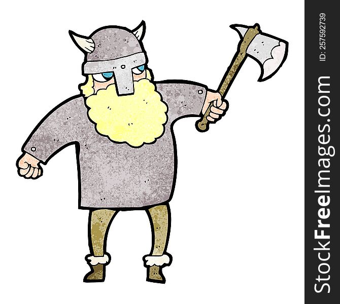 Textured Cartoon Viking Warrior