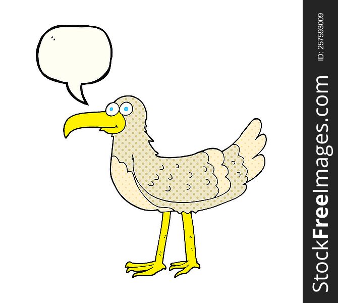 Comic Book Speech Bubble Cartoon Seagull