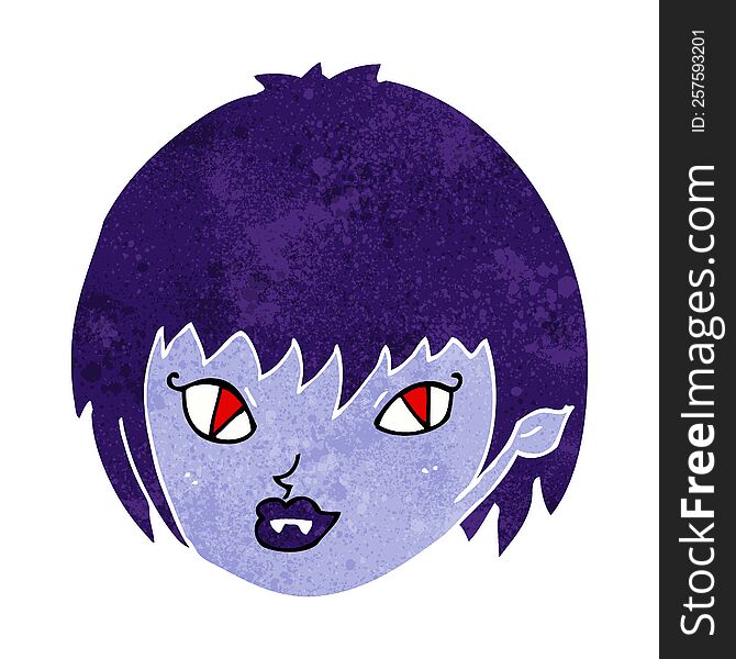 Cartoon Vampire Girl Face