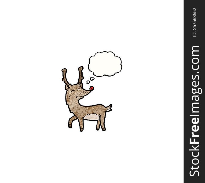 happy cartoon reindeer