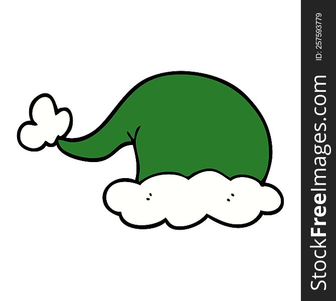 cartoon doodle elf hat