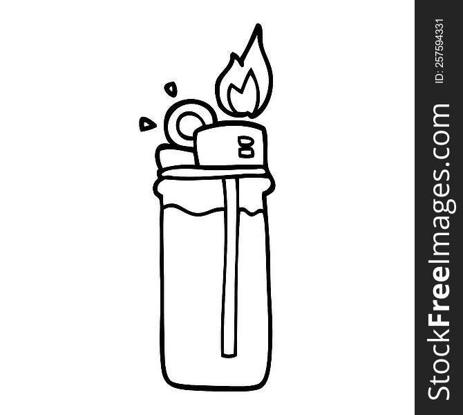 Line Drawing Cartoon Disposable Lighter