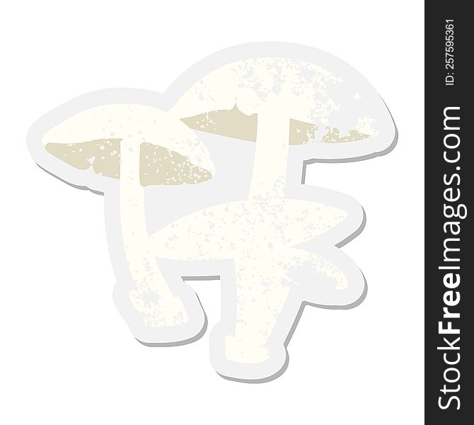 wild mushrooms grunge sticker