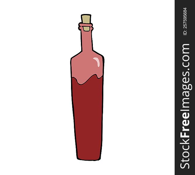 cartoon posh bottle
