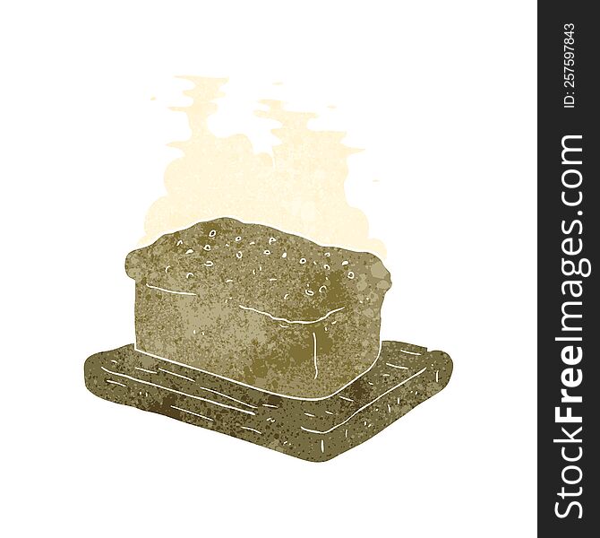 Retro Cartoon Loaf Of Bread