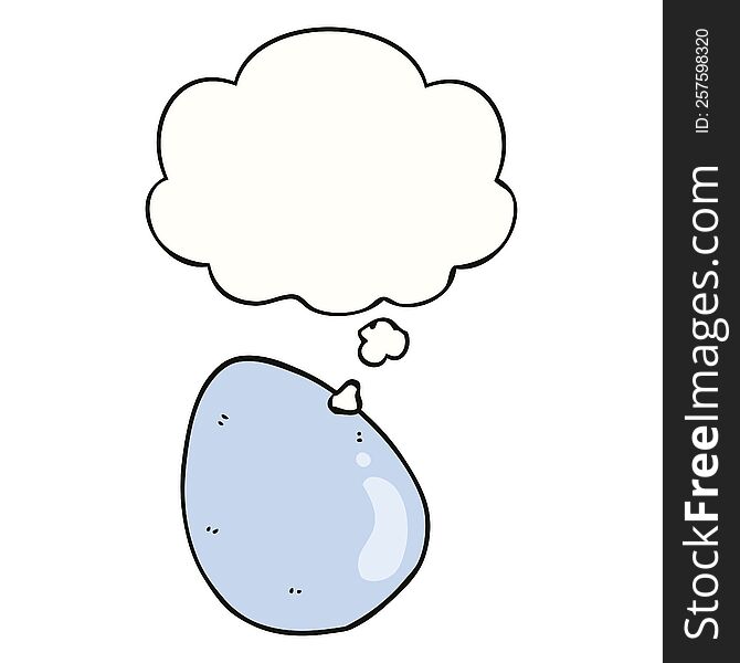 cartoon egg with thought bubble. cartoon egg with thought bubble
