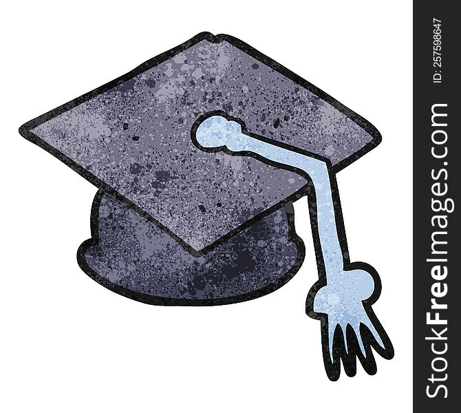Textured Cartoon Graduation Cap