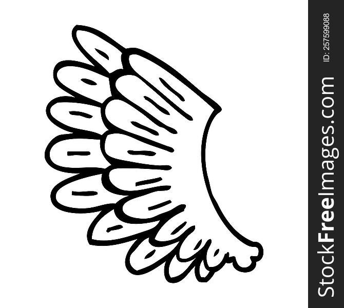 Line Drawing Cartoon Wings