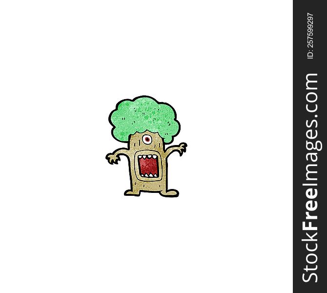 cartoon tree monster