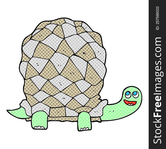 freehand drawn cartoon tortoise