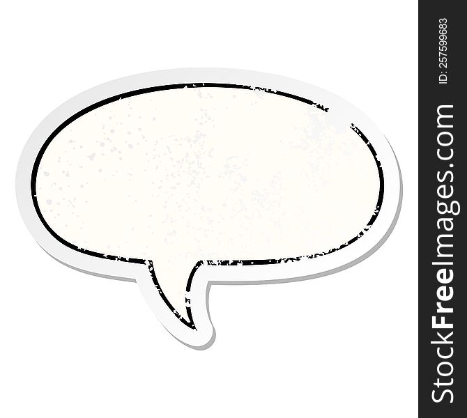 Cartoon Speech Bubble Distressed Sticker And Speech Bubble Distressed Sticker