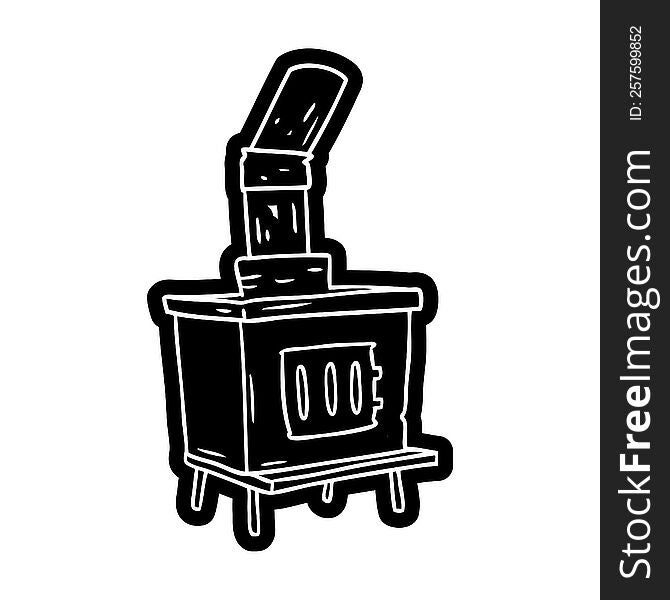 Cartoon Icon Drawing Of A House Furnace