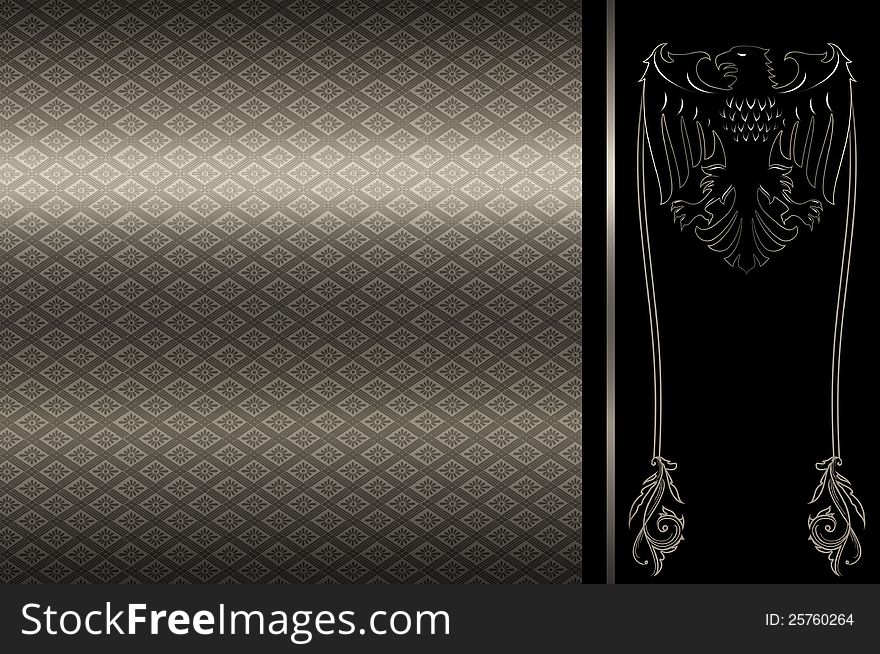 Decorative background with eagle for the design of your text. Decorative background with eagle for the design of your text