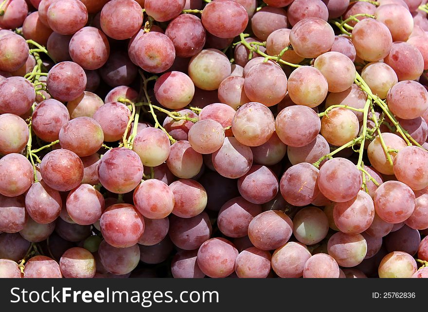 Bunch of red grapes